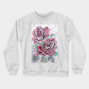 Red Rose Watercolor Painting Crewneck Sweatshirt